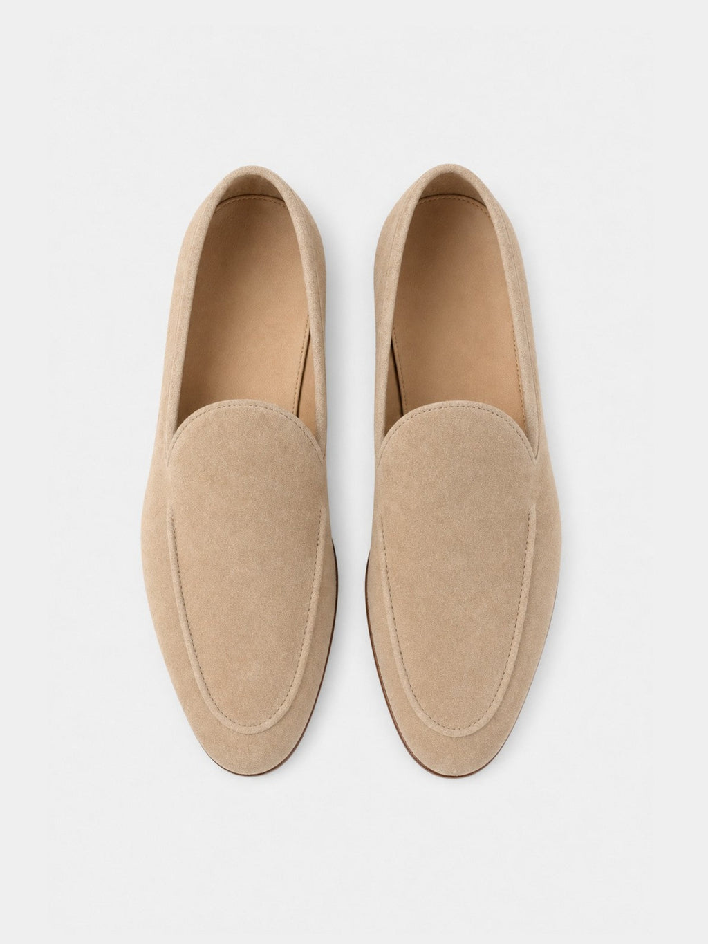The Belgian Loafer - Beige Suede - Unlined