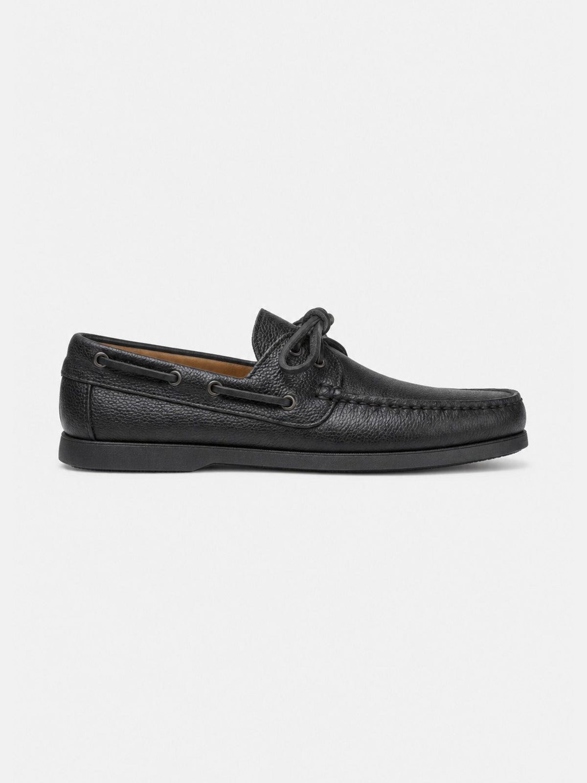 The Boat Shoe - Black Grain