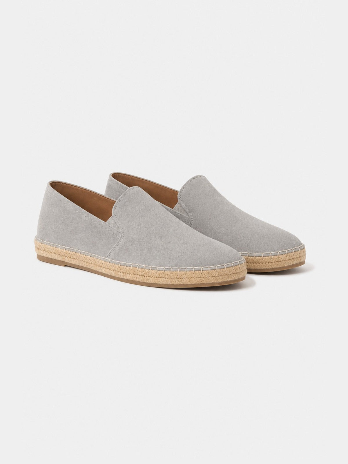 The Espadrille - Light Grey Suede